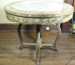 Rare Antique Marble Top Chinese Scholars Table c. 1870  