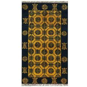 EXP 5 x 26 Hand Knotted Tibetan Mythological Style Wool Area Rug 