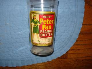 Peter Pan Peanut Butter Empty Glass(Derby Foods)  