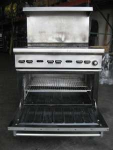 WOLF 6 BURNER HOLE OVEN RANGE 36 Nat.Gas Testing  See Pictures  
