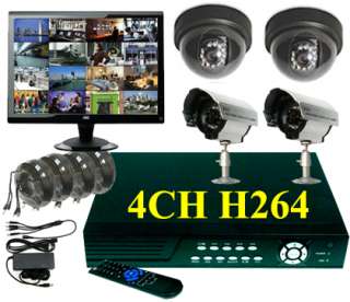 CH DVR Surveillance CCTV Security System 500GB 4CH  
