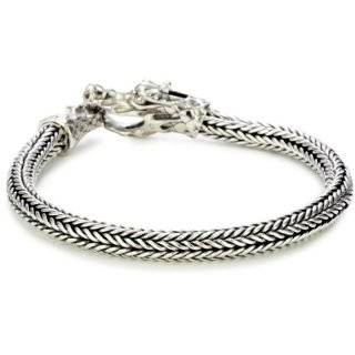  Sterling Silver Rattlesnake Bracelet for Men Jewelry