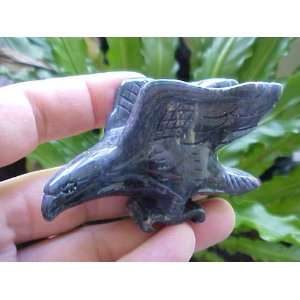   Gemqz Blue Dumortierite Carved Flying Eagle Wow  