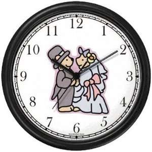  Wedding Couple Teddy Bears   Bear Animal Wall Clock by 