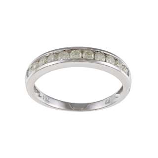 10k White Gold 1/2ct TDW Diamond Eternity Ring (K, I2 I3)   