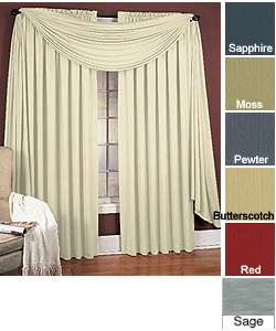 Dynasty Silk Rod Pocket 108 inch Window Curtain Panel  