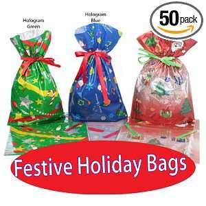  3   X large Christmas Gift Bag with Ribbons Inserted  1 