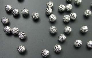 240 Tibetan Silver Bali Style Floral Beads Spacers 7mm  