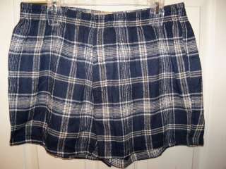 American Heritage Flannel Boxers Boxer Shorts Navy Blue Mens Size XL 