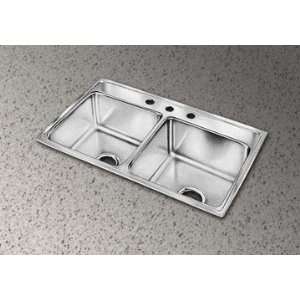 Elkay Lustertone Collection DLR432210 Top Mount Double Bowl Stainless 