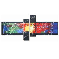 Hand painted Fine Lines Canvas Art  