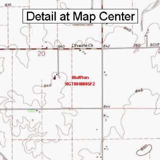   Topographic Quadrangle Map   Bluffton, Indiana (Folded/Waterproof
