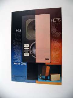 Jennings Research Vector One Speaker 1976 print Ad  