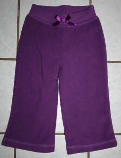 NEW Girls FADED GLORY Purple Fleece Pants ~12 M or 4T~  