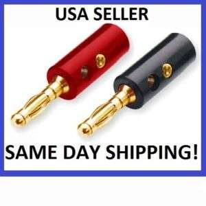 Pair Atlona Speaker Wire Cable Banana Plugs Connector  