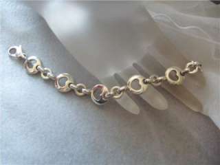 Tiffany & Co. Heart Link Sterling Silver Bracelet (c) 1999