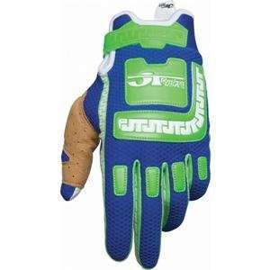  JT Racing Life Line Gloves   Small/Green/Blue Automotive