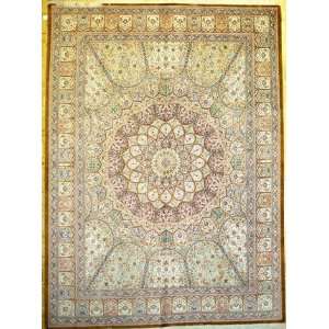   Hand Knotted Ghom Persian Rug   98x132 