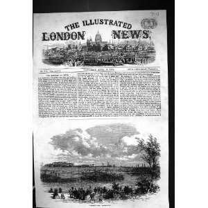 1858 View Battersea Park London England Antique Print  