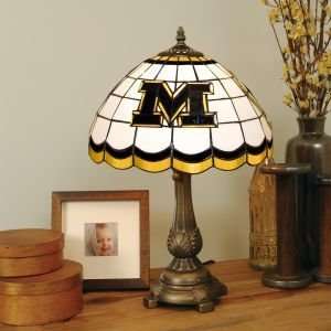  MISSOURI TIGERS LOGOED 20 IN TIFFANY STYLE TABLE LAMP 