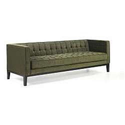 Green Chenille/ Hardwood Sofa  