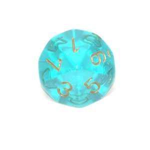    Chessex Borealis Teal with gold d10 (#0 9) Dice Toys & Games