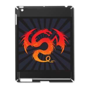  iPad 2 Case Black of Tribal Fire Dragon 