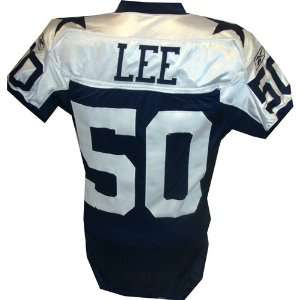  Sean Lee Jersey   Cowboys #50 Game Worn Blue Throwback 