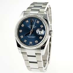 Rolex Mens Datejust Diamond Stainless Steel Watch Sale $6,926.39