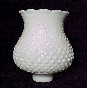 White Milk Glass Hobnail 1 5/8 X 5 Lamp Shade Globe Chandelier Wall 