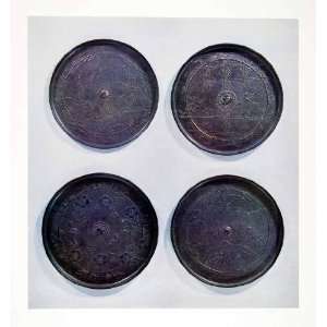  1964 Print Backings Bronze Mirrors Japanese Heian Period 