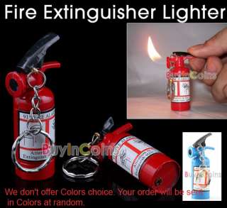 Refillable Fire Extinguisher Shape Butane Gas Lighter  
