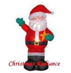 NEW Gemmy 8ft Airblown Inflatable Santa Claus Holding A Star  