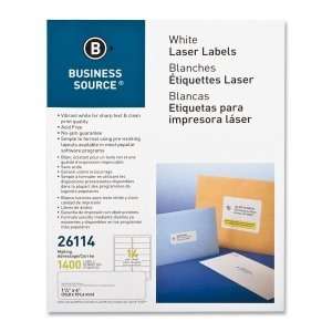  Business Source 26114 Mailing Labels, Laser, 1 1/3x4 in 