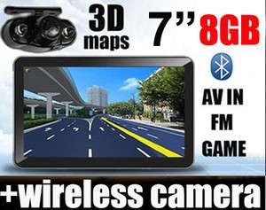 GPS Car Navigation Bluetooth wireless Reverse Camera  