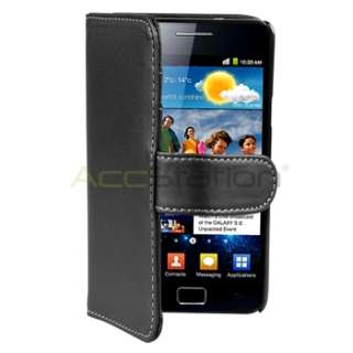 Black Pouch Soft Case+Car Charger+USB+Privacy LCD For Samsung Galaxy S 