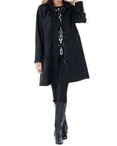 womens winter Black hooded Wool coat jacket Plus18W 1X  