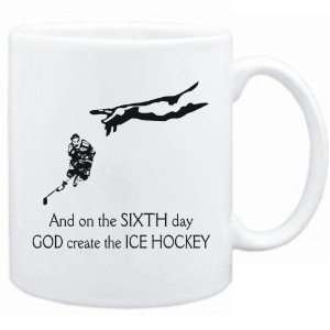  New   Sixth Day God Create The Ice Hockey  Mug Sports 