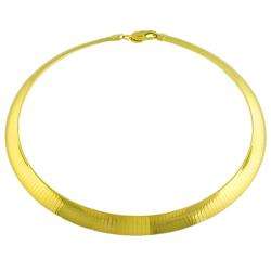   Gold over Sterling Silver 18 inch Omega Chain (10 mm)  