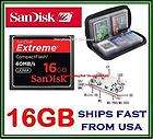 SANDISK 16GB EXTREME 60MB/s CF COMPACT FLASH UDMA & MEMORY CARD CASE 