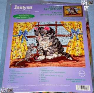 Janlynn CAT CHAT Cat & Mouse Longstitch Needlepoint Kit   Gail Green 