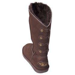 Bearpaw Womens Hayden Suede Sheepskin lined Epaulet Detail Boots 