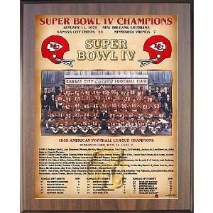 Healy Kansas City Chiefs Super Bowl Iv Champions 11X13 Team Picture 