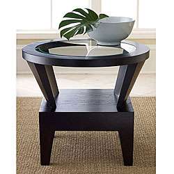 Morgan Round Glass End Table  