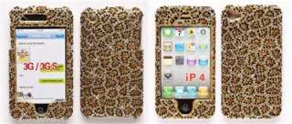 Fancy Leopard Case Bumper Bling Cover Faceplate FITS iphone 4 4s 
