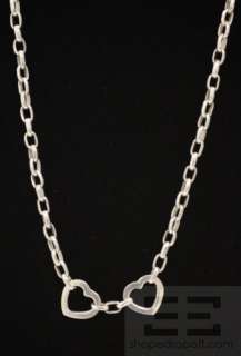 Tiffany & Co. Sterling Silver Double Heart Chain Necklace  