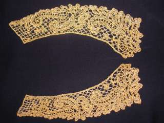 gorgeous Gold metallic Venise lace Collar Dress #1632g  