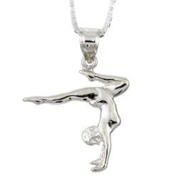 Sterling Silver Gymnast Necklace  