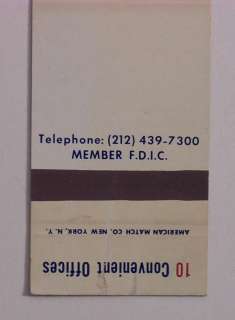 1960s Matchbook Anchor Bank Staten Island New Dorp NY  