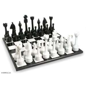  Onyx and marble chess set, Greek Challenge